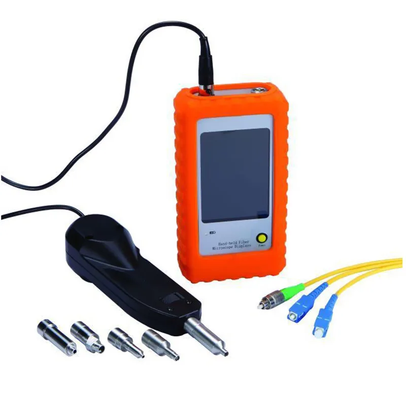 High Precision Fiber Video Inspection Probe Microscope Fiber Optic End Face Inspection Fiber Connector End Face Detector industrial endoscope camera 2 4 inch ips screen hd 1080p led light 30m sewer inspection borescope waterproof detector borescope