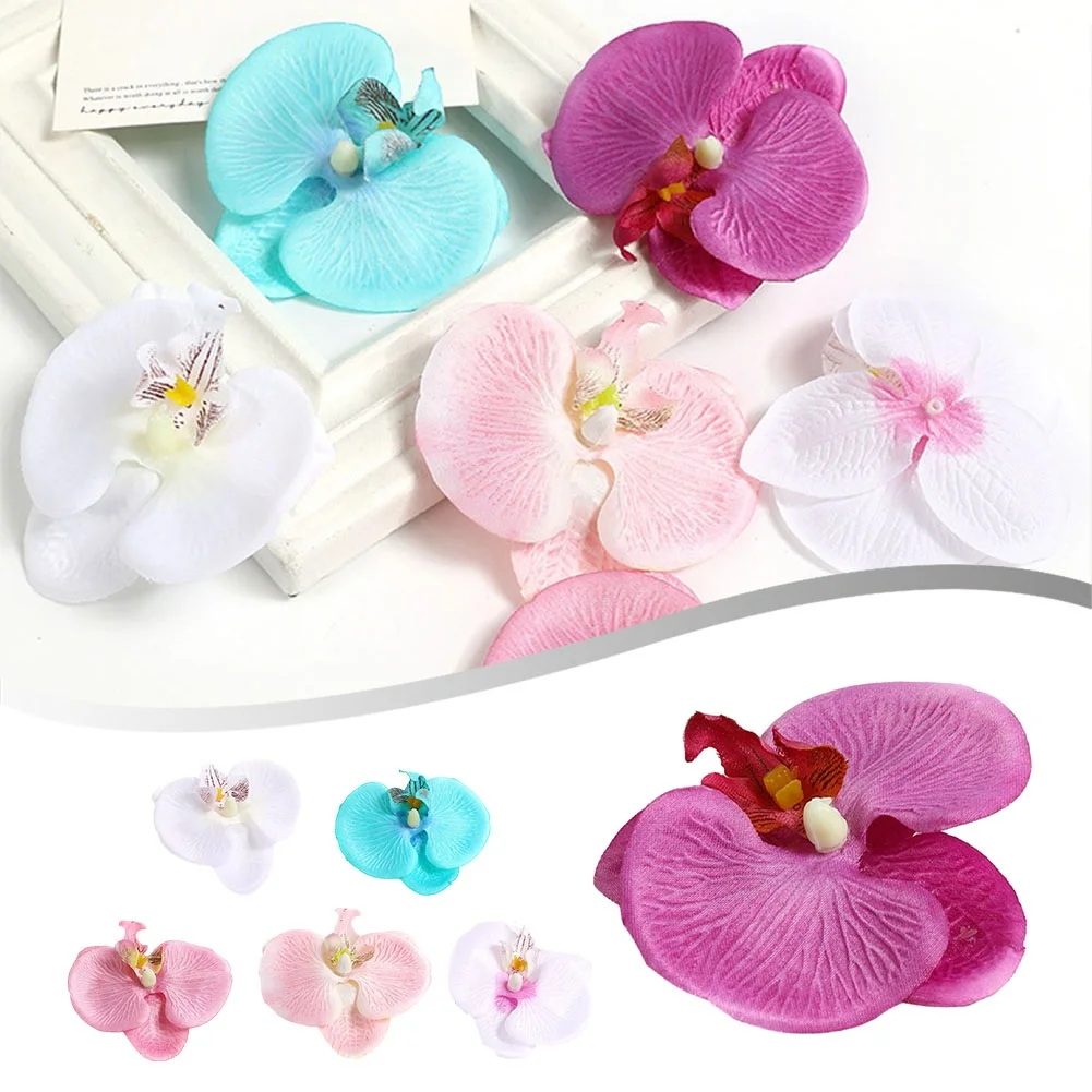 

1pcs Simulated Phalaenopsis Orchid Decorative Flower Silk Fabric Artificial Flower Hats Clothes Decorative Flower