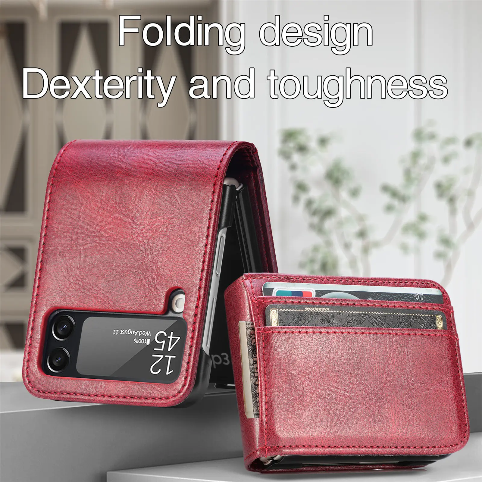 Leather Case for Samsung Galaxy Z Flip Series - Stylish Phone Accessory