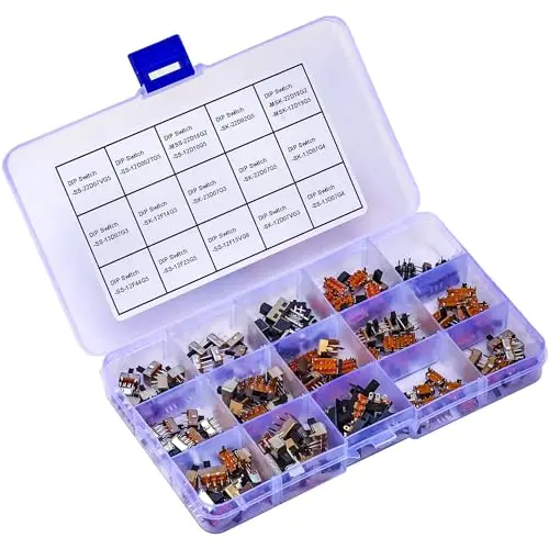 Slide Switch Assorted Kit Mini Micro PCB Panel Slide Switch 2Pin 3Pin 4Pin ON/Off ON/Off/ON Arduino Breadboard