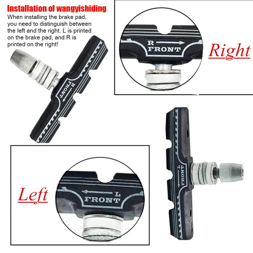 2pcs VXM V-브레이크 패드 MTB 자전거 브레이크 홀더 슈즈 블록 사이클링 액세서리 MTB 유압 디스크 브레이크 세트 클램프