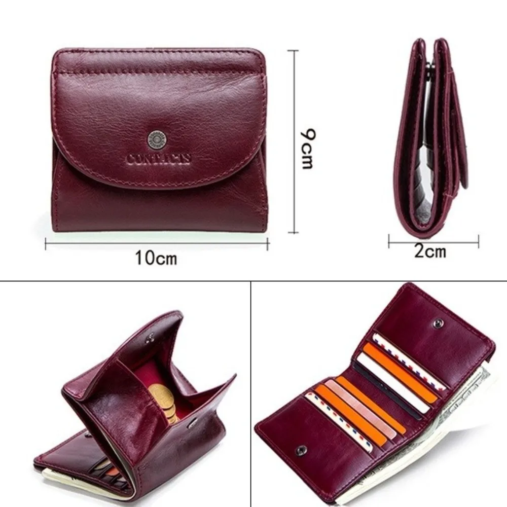 Elegant Genuine Leather Wallet and Clutch – Luxurious Retro Design with Large Capacity