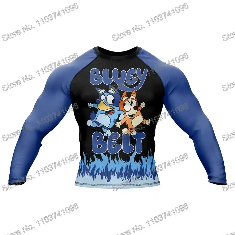 Heeler Rollers Diving T-Shirt Tight Long Sleeve Rash Guard BJJ MMA Swimwear Men Surf Clothing Beach Floatsuit Women GYM Tops