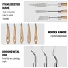 10Pcs Palette Knife Set, Stainless Steel Spatula Painting Knives, Wooden Handle Painting Pallet Knife Set for Oil Painting 3