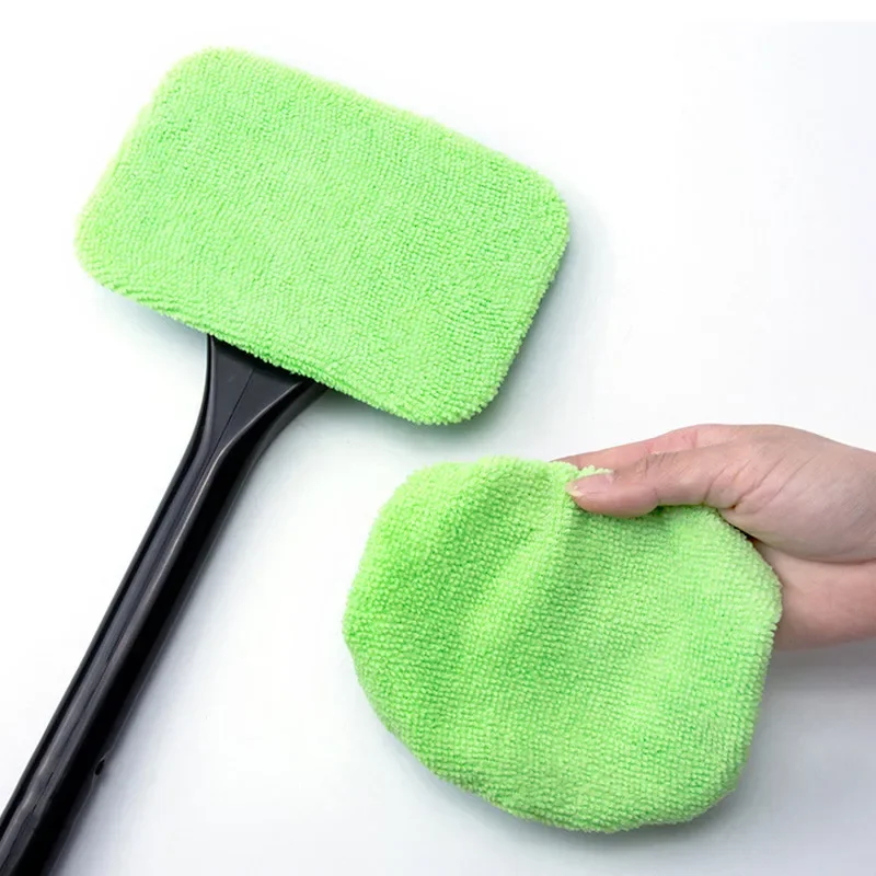 Window Cleaning Brush Car Windshield Cleaning Wash Tool Auto Glass Wiper Dust Removal Defogging With Long Handle