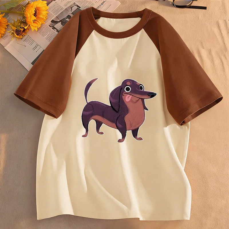 Kids' Fun Dachshund Dog Graphic T-Shirt – Short Sleeve Casual Summer Top