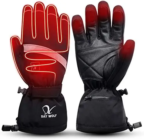 Heated Gloves Touch Screen for Men Women with Waterproof, 7.4V 2200mAh  Rechargeable Battery Gloves for Winter Skiing Skating Sn kemimoto heated gloves winter snowmobile scooter moto skiing gloves waterproof touch screen rechargeable battery hunting fishing