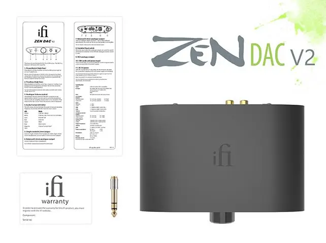 iFi Zen DAC V2 MQA DECODER Desktop Digital Analog Converter with USB 3.0  RCA - Audio System Upgrade Hifi Music DAC AMP