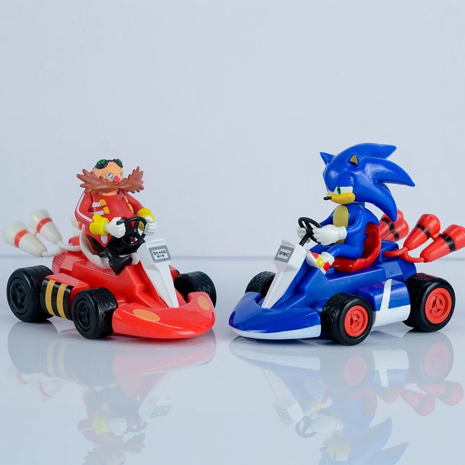 Anime Sonic the Hedgehog Pull Back Car Hedgehog Shadow Tails Rouge the Bat Action Figure Toys Anime Game Doll Kid Gifts 5