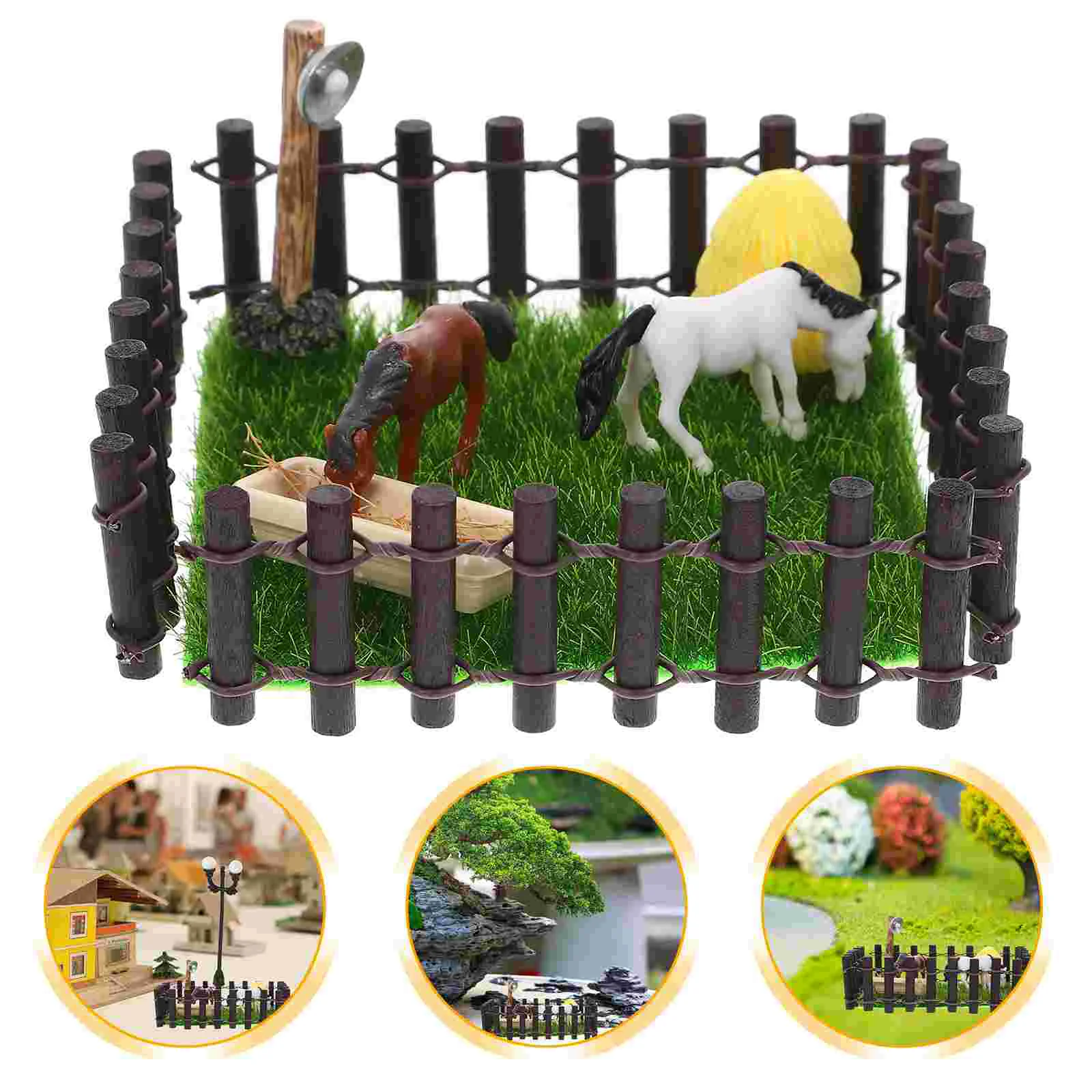 

Imaginative Play Horse Stable Handcrafted Miniature Barn DIY Toys Stud-farm Model Creative House Affordable Realistic