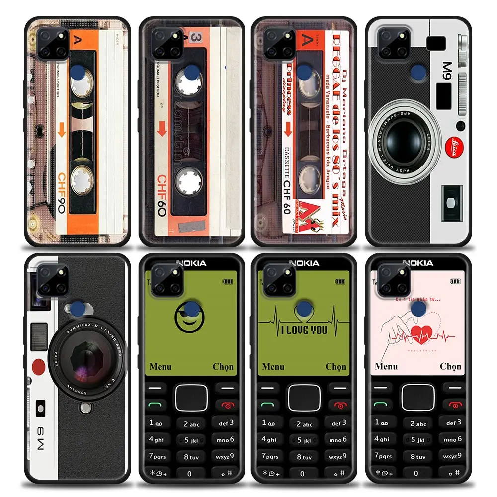 Retro Cassette Phone Cover Per Fotocamera Custodia Per Telefono Per Oppo Realme X50 Xt X 11 10 9 9I 8 8I 7 6 Pro Plus Custodia Funda Coque Shell Capa