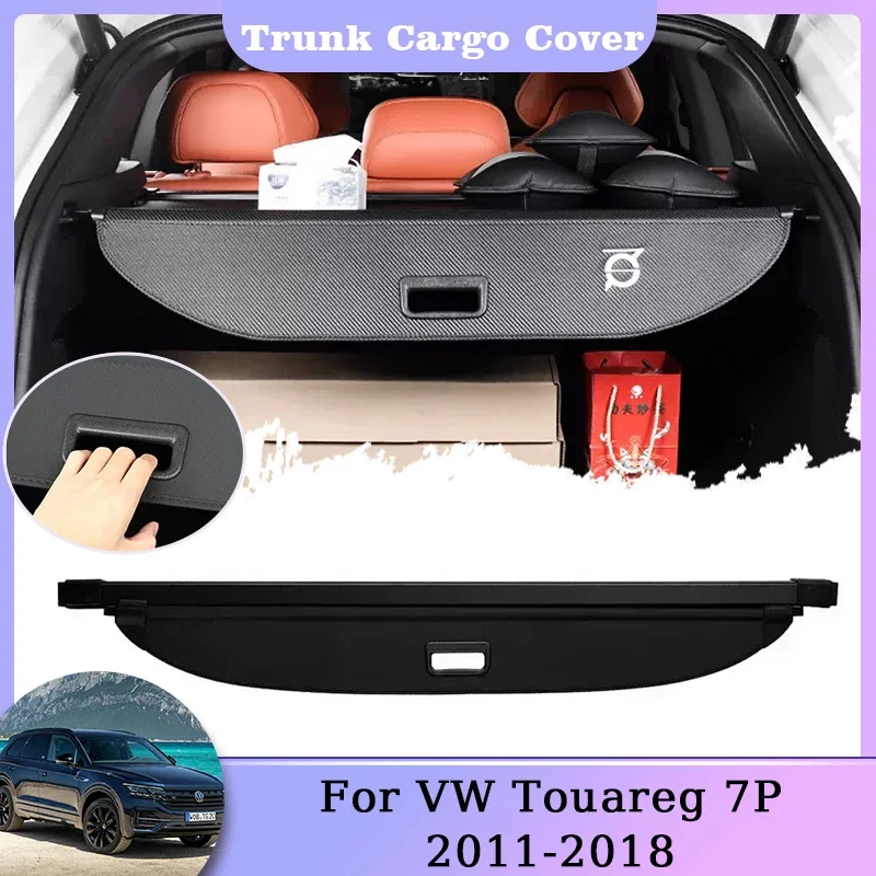 

Car Rear Trunk Cargo Cover For Volkswagen VW Touareg 7P 2011~2018 Luggage Shades Shield Curtain Mat Retractable Anti-peeping