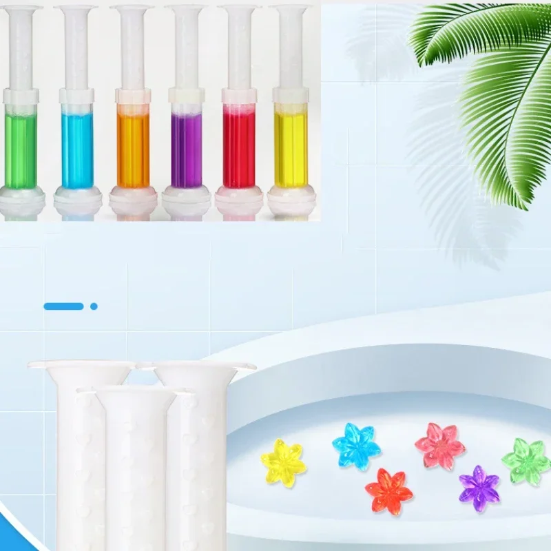 Toilet cleaner gel 1Pcs Toilet Bowl Cleaner Gel Flower Petals-Long-Lasting Freshness, Odor Eliminator, Deodorizing Bathroom Stickers for Hygiene