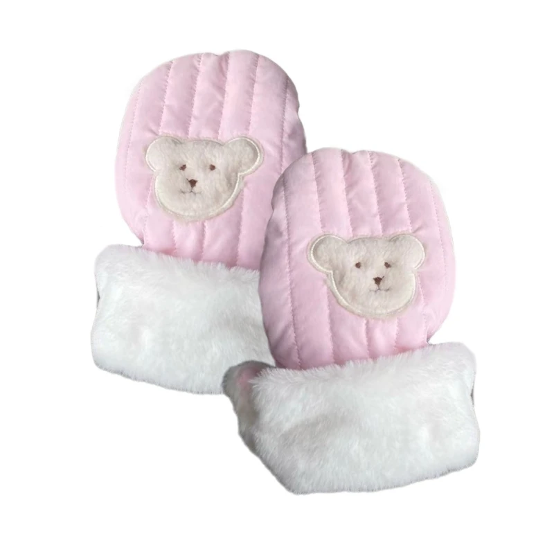 Windproof Children's Stroller Handmuffs Outdoor Sports Mittens Bear Hand Warmers Scooter Gloves for Winter Season