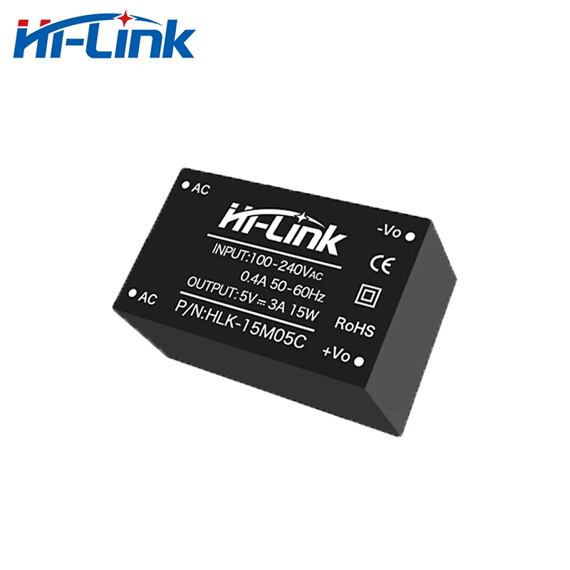 Power adapter power supply switching power supply Hi-Link 15W 5V 9V 12V 15V 24V 3000mA Smart Home High-Efficiency AC DC Power Supply Module HLK-15M05C/09C/12C/15C/24C