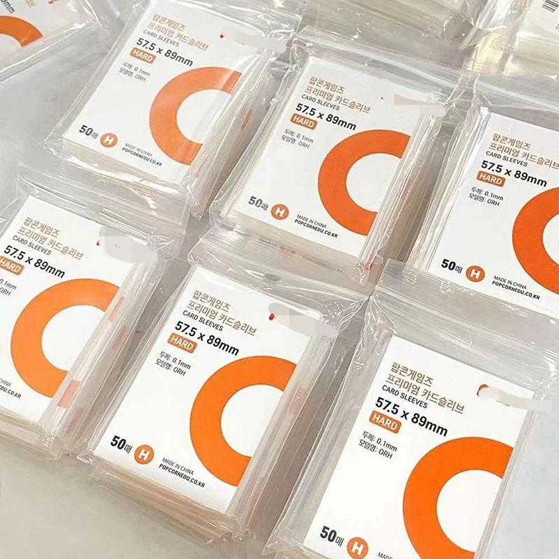 50pcs Original Korea Card Sleeves Photcards Clear Protector Kpop Shield Board Games Tarot Cards Photocard Protector Film
