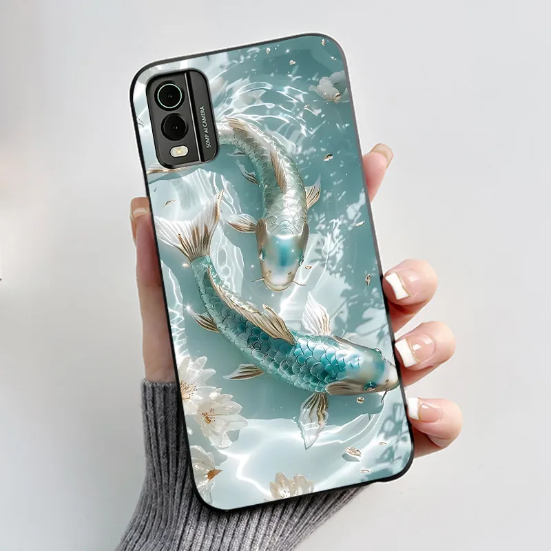 Astronaut Pattern Shockproof Black Jelly Case with Soft Bumper Cover