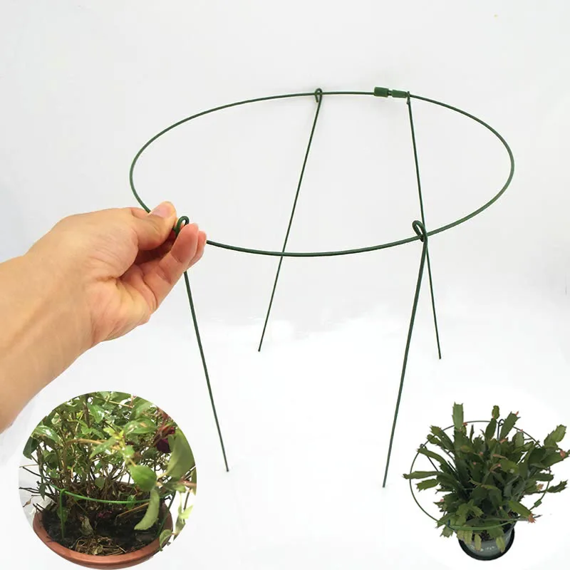 

Round Metal Garden Veg Flower Plant Stand Support Stake Holder Climbing Orchard Fixing Rod Gardening Bonsai Tool 30cm K