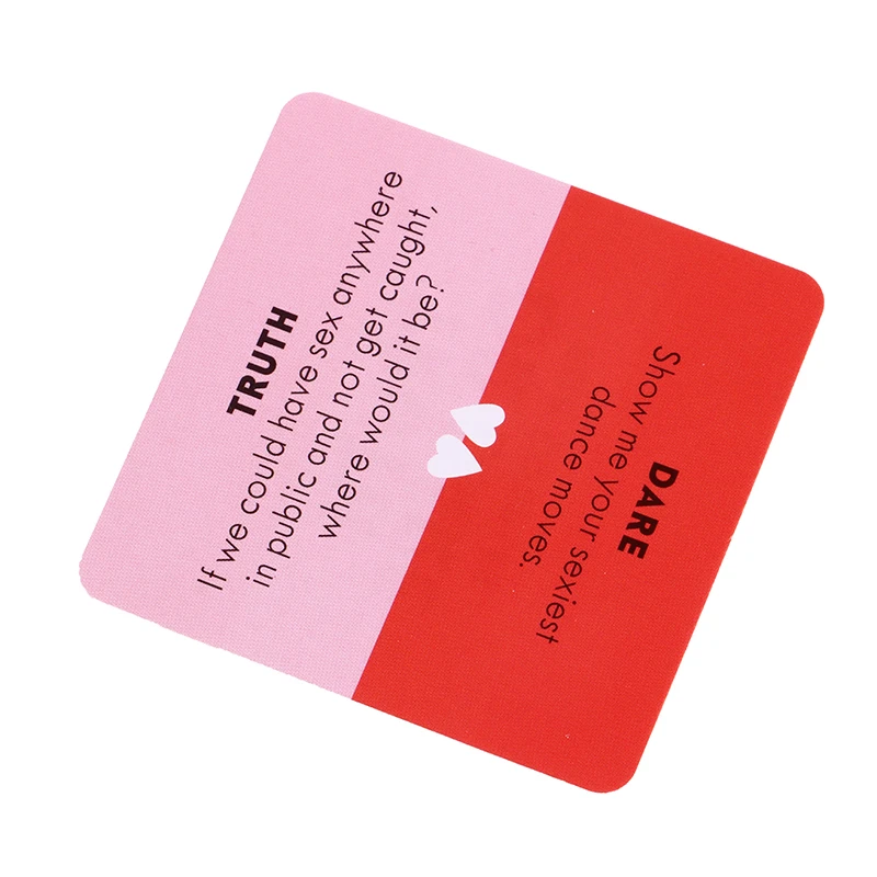 The Mini Size Truth Or Dare For Couples Drinking Cards English Charades Family Time Do You Remember Deck Borad Party Games
