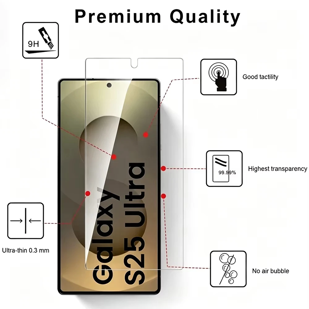 Premium 9H Glass Screen Protector with Fingerprint Unlock Feature (1-5 Pack)