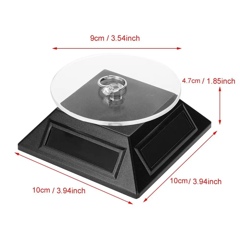 

Display Cases Storage Holders Solar Showcase 360 Degrees Turntable Rotating Jewelry Organizer Display Stand Storage Boxes