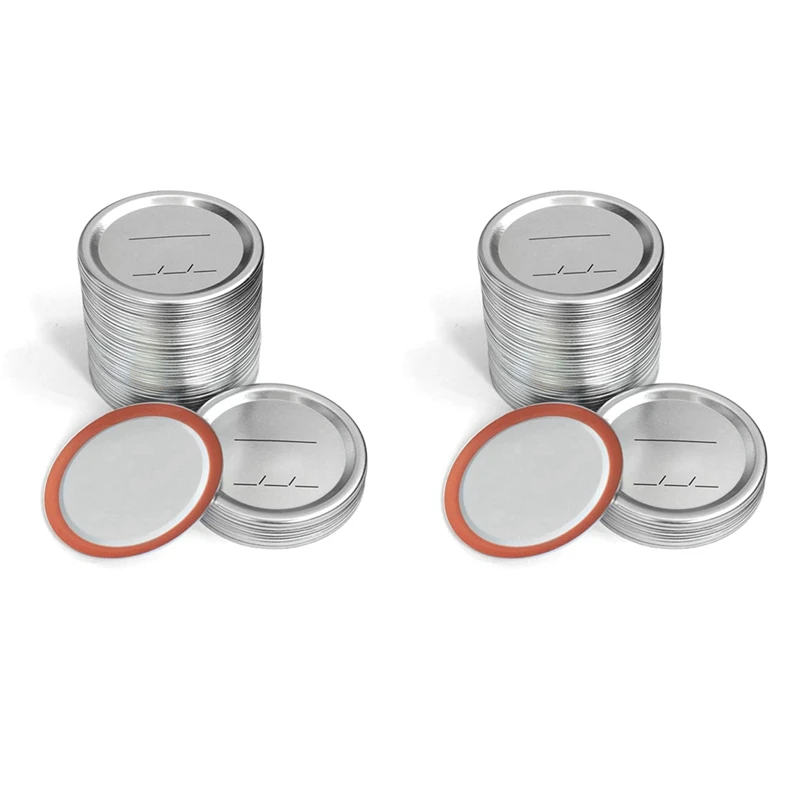 

Hot 160Pcs Wide Mouth Canning Lids,Mason Jar Canning Lids for Ball,Split-Type Lids Leak Proof 86mm Mason Jar Lids