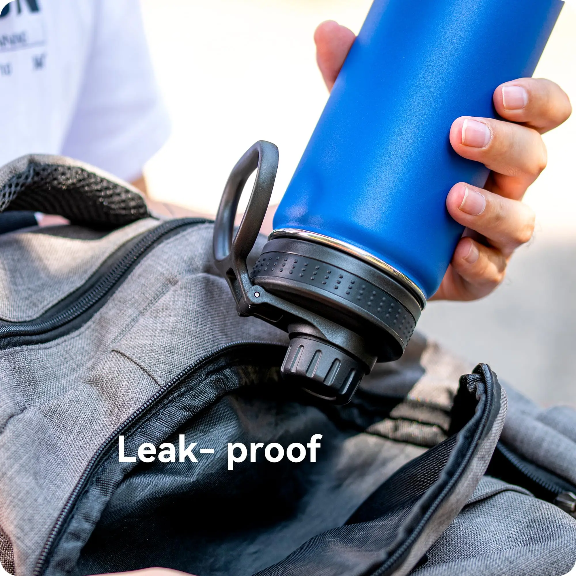 4-Pack Wide Mouth Bottle Caps - Leakproof Replacement Lids For Sports Water Bottles