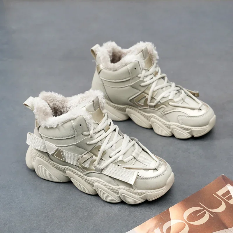 

Women Boots Winter Cotton Shoes Ladies 2023 New Waterproof Short Snow Explosion Cotton Sports Casual Pu Leather
