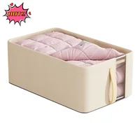 45x25x17cm Oxford Fabric Mesh Steel Shelf Organizer,Clothes Storage Bins Foldable Closet Organizers Storage Containers with Rein 1