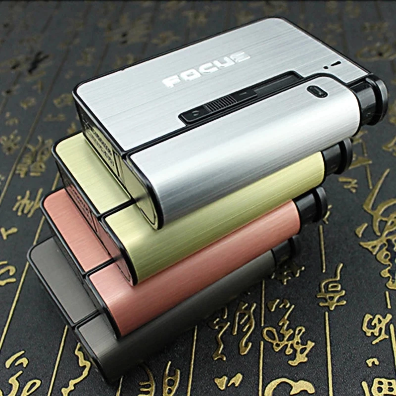 10PCS Portable Automatic Cigarette Case Holder For Men