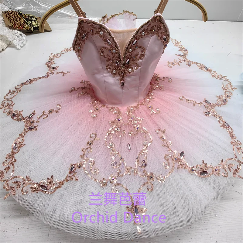 

Elegent High Quality Professional Custom Size Classical Adult Girls Pink Bird Ballet Tutu Costumes