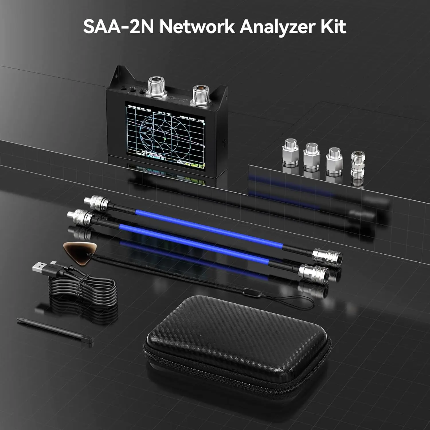 NanoVna SAA-2N VNA Antenna Analyzer 50KHz -3GHz Vector Network Analyzer 4" inch LCD,HF VHF UHF Measuring S Parameters 6