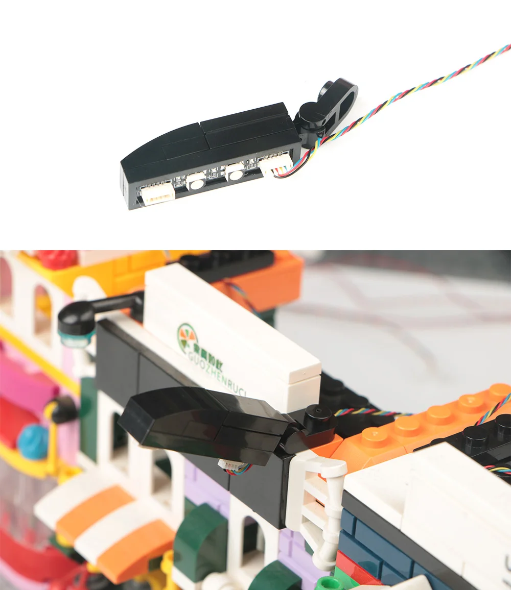 6 Stück 1X4 USB-Fernbedienung RGB für Lego Lichtbausteine Spielzeug MOC Mehrere Modi Stadt DIY Erweiterbare Elektronische Bausteine – Detail 5