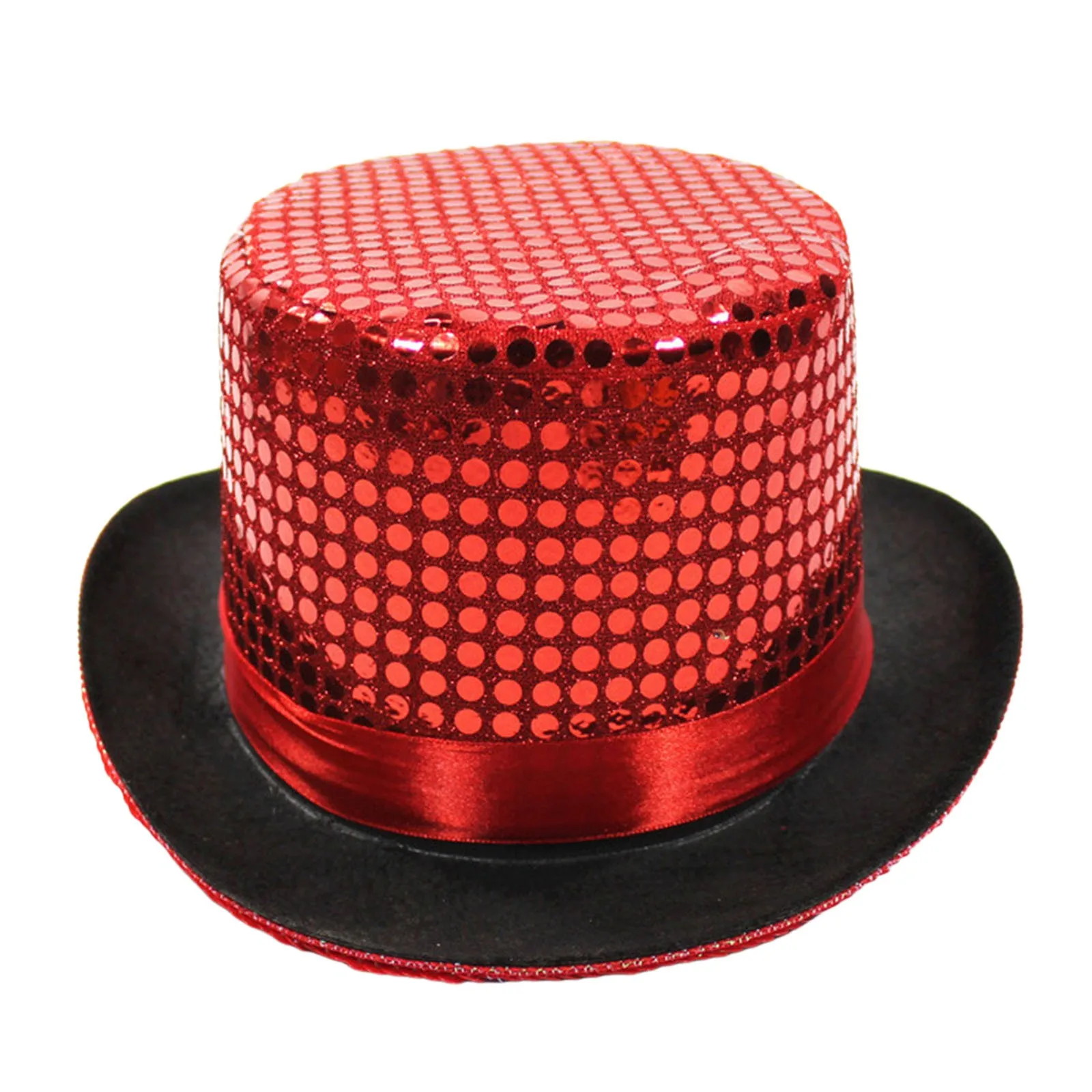 Adult High Hat Vintage British Gentleman Jazz Hat Club Party Magician Performance Sequin High Bowler Hats