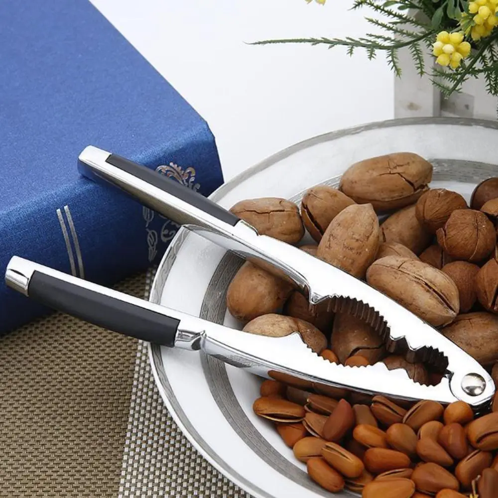 Zinc Alloy Walnut Cracker Serrated Anti-slip Design Extended Handle Pecan Sheller Professional High Hardness Nut Clamp