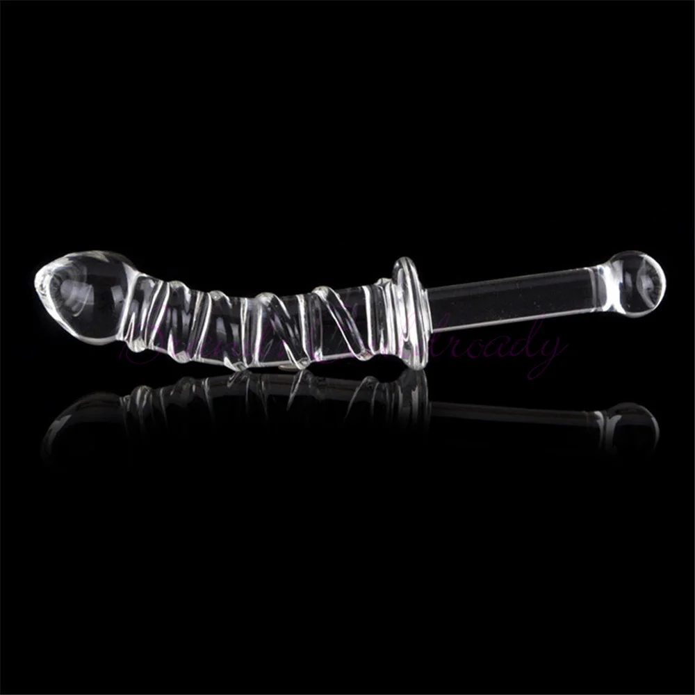 230mm Crystal Dildo Glass G-spot Stimulator Clitoris Massager Anal Butt Plug Clitoris Female Masturbation Sex Toys for Women