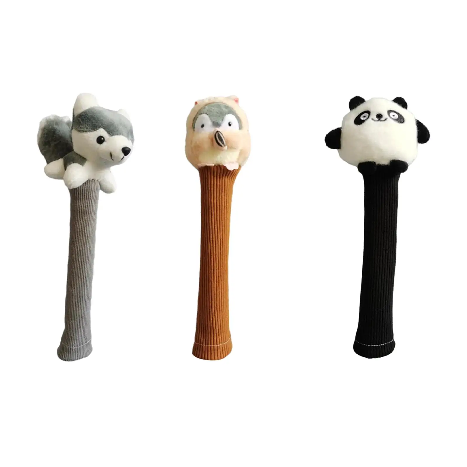 

Badminton Racket Handle Cover Shock Absorbing Non Slip Plush Doll Grip Protector Handcraft Gift Cute Badminton Racket Grip