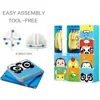 Kids Closet,Baby Wardrobe Closet with Door,Cute Portable Armoire Dresser,Clothes Hanging Storage Rack for Boy Bedroom 6