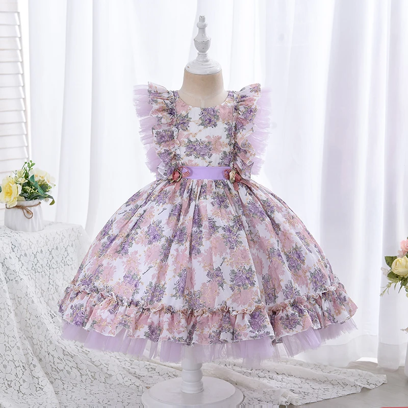 

2023 Lolita Dresses Pageant Party Ball Gown Luxury Elegant Birthday Outfits Flower For Teen Girls Puffy Fairy Princess Clothes