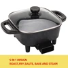 Electric Frying Pan, Household Multifunctional Integrated Temperature Control, Electric Hot Pot Cooking, Non Stick Pan 1