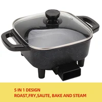 Electric Frying Pan, Household Multifunctional Integrated Temperature Control, Electric Hot Pot Cooking, Non Stick Pan 1