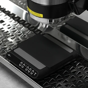 MHW-3BOMBER 지능형 전자 커피 저울, 자동 타이밍, 섬세한 미니 주방 저울, 시크한 홈 바리스타 액세서리