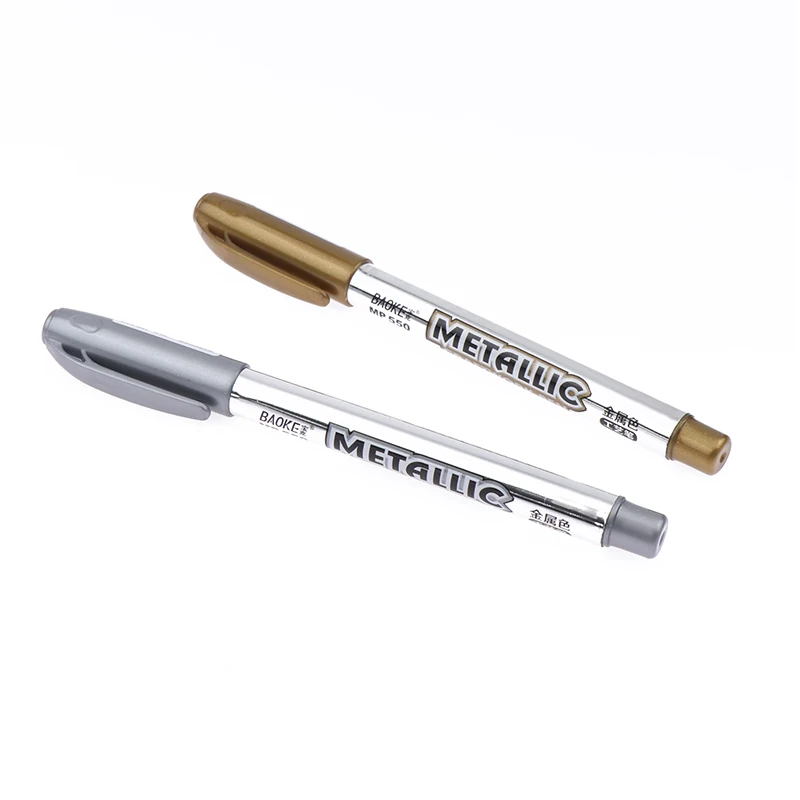 Metallic Color Craft Pen Gold And Silver Marker Signature Pen Greeting Card Album Writing Tools images - 6