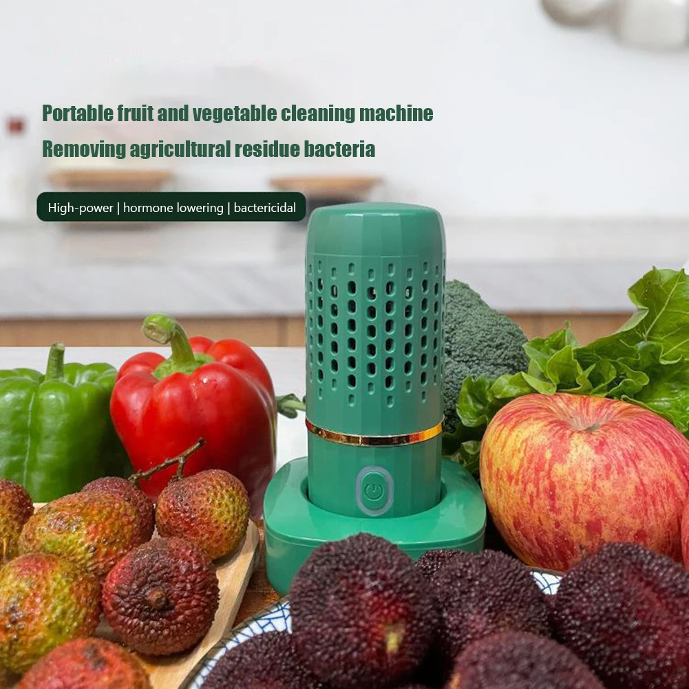 Portable Fruit Vegetable Washing Machine USB Rechargable Cleaning Rice Meat Food Purifier Remove Reside Purifier Residues 5