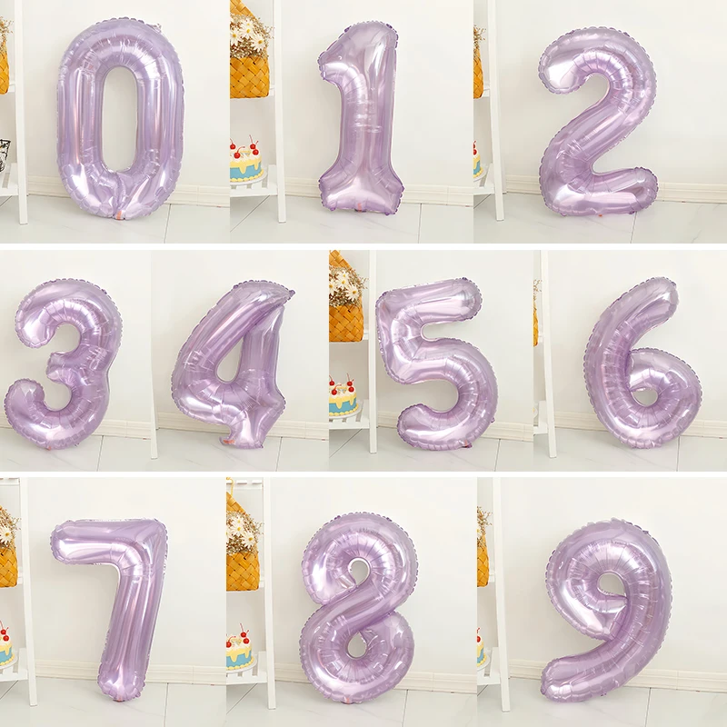 32-дюймовый Хрустальный фиолетовый шар с цифрами 0-9, украшение для свадьбы, годовщины, детской вечеринки, дня рождения воздушные шары арочный комплект украшение для вечеринки цепочка зажим для украшения дня рождения свадьбы детской вечеринки