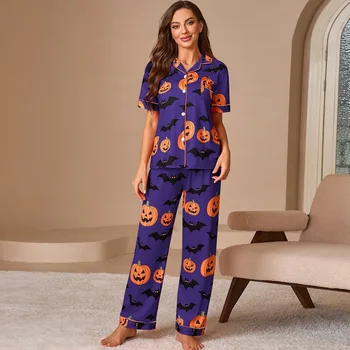 طقم بيجامات نسائي طقم بيجاما ملابس نوم نسائية ملابس منزلية بدلة نسائية للهالوين ملابس داخلية لصالة النوم 4