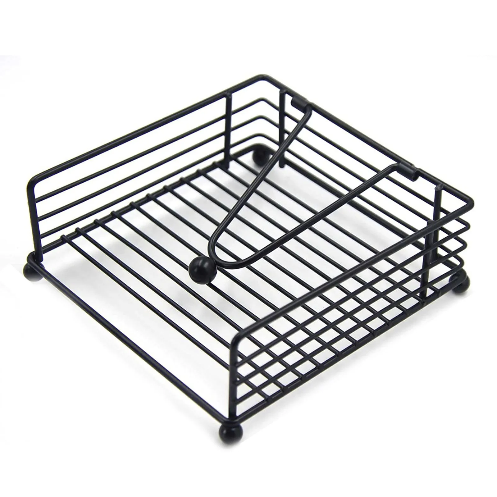 Flat Napkin Holder Metal Kitchen Napkin Holder With Weighted Tension Arm Rustic Tissue Paper Dispenser For Countertop Table 6