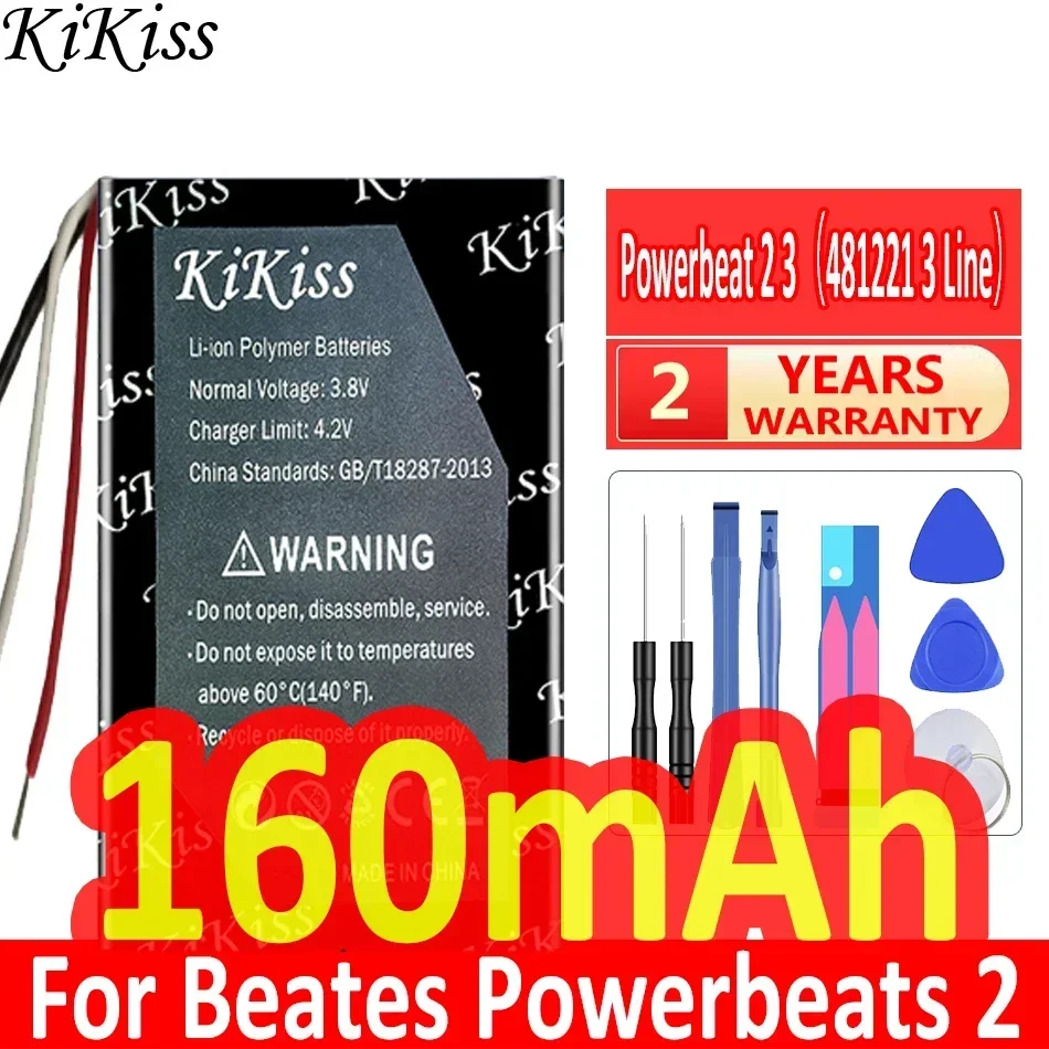 Kikiss Potente Batteria Powerbeat 2 3 (481221 3 Line) 160Mah Per Beates Powerbeats2 Wireless Pb2 3 Powerbeats 3 Powerbeats3