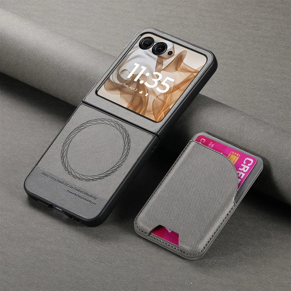 Magnetic 2-in-1 Leather Wallet Phone Case with Card Holder