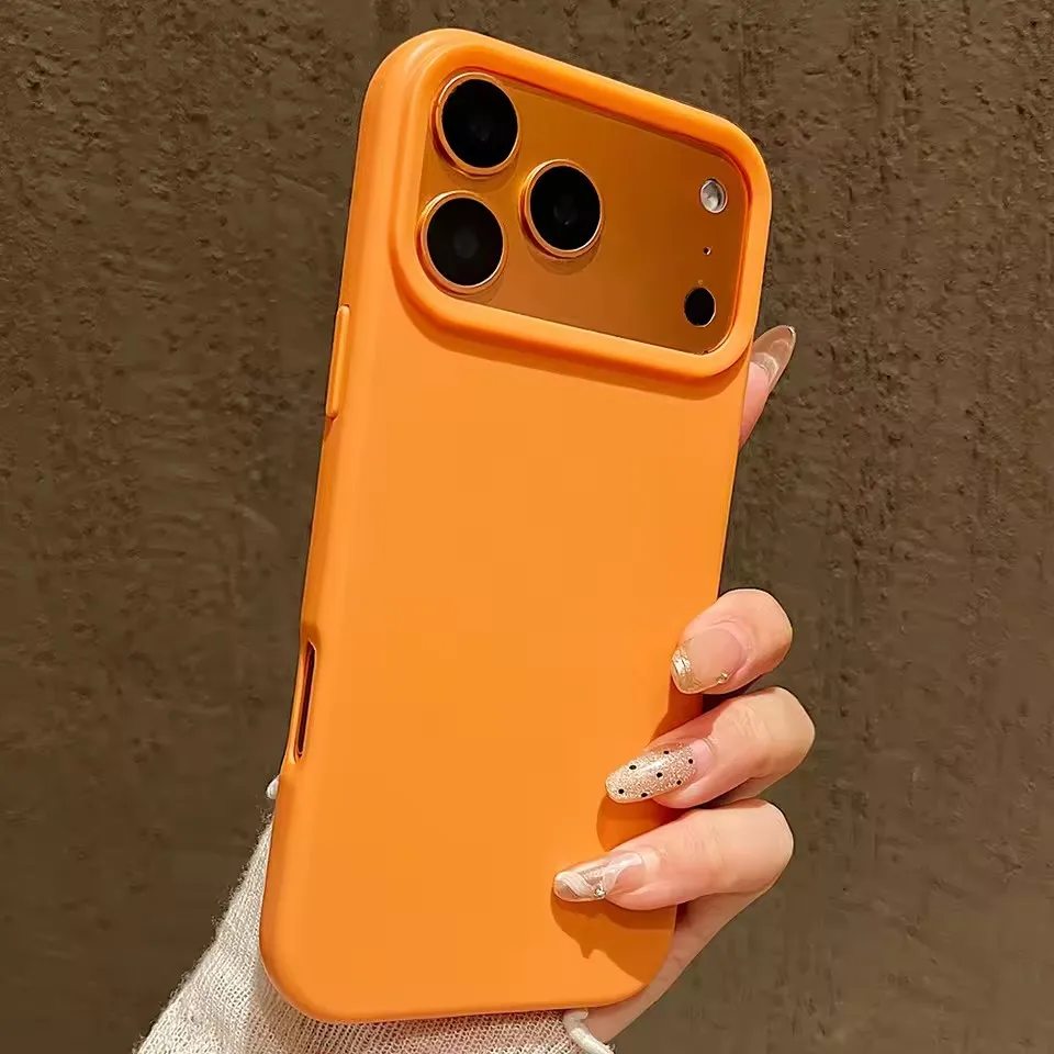 Sleek Silicone Shockproof Fashion Phone Case - Solid Color Bumper Back Cover